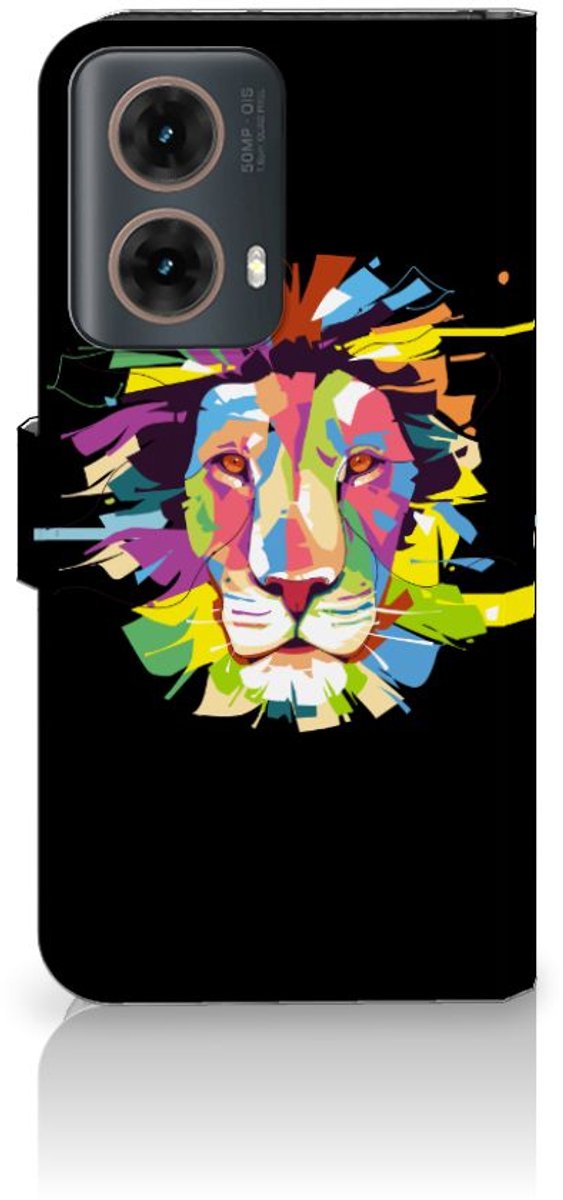 Motorola Moto G85 Leuk Hoesje Lion Color