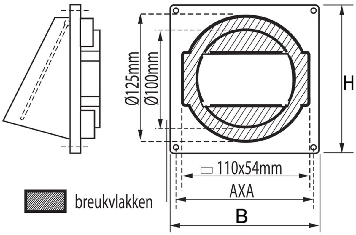 Sencys Kleprooster met Kap 100/125 - Bruin