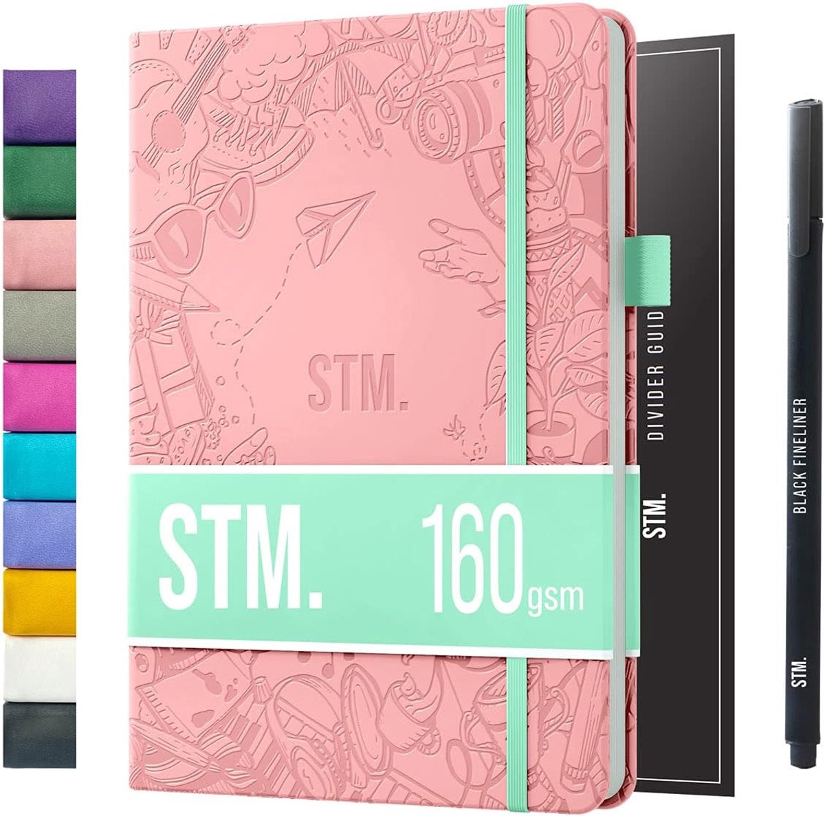 A5 Dotted Journal Notitieboek met Pen - Vegan Hard Cover, 160gsm Bloedvrij Papier, 150 Pagina's, Pastel Roze