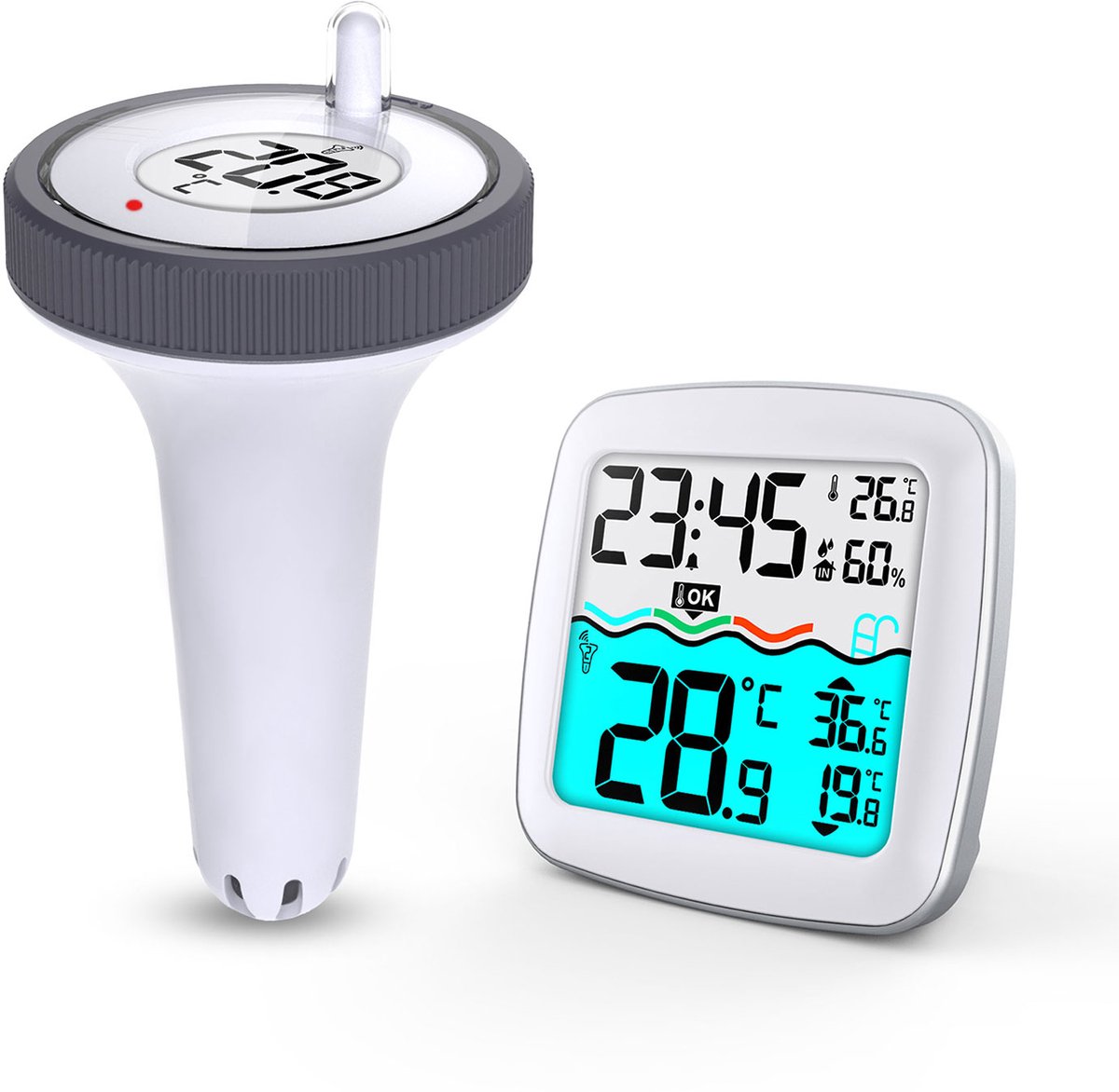 Berdsen BD-913 Serie - Weerstation - Met Zwembad Sensor - Precieze Tijd - Modern Ontwerp