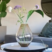 Vase Moins | Taupe | Moyen | Verre soufflé à la bouche | Ø22 x H28 cm