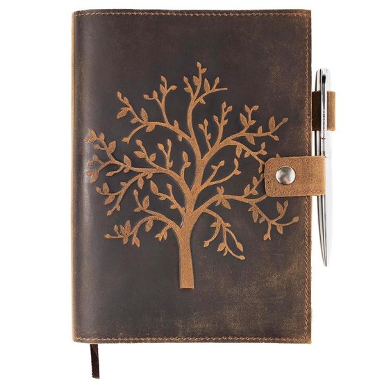 Leren Dagboek met Twee Draken en Turquoise | Boutique