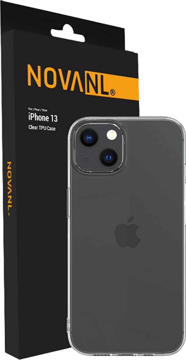 NOVANL Telefoonhoesje - Geschikt voor iPhone 13 Hoesje - Transparant - Siliconen - GSM Hoesje - Doorzichtig