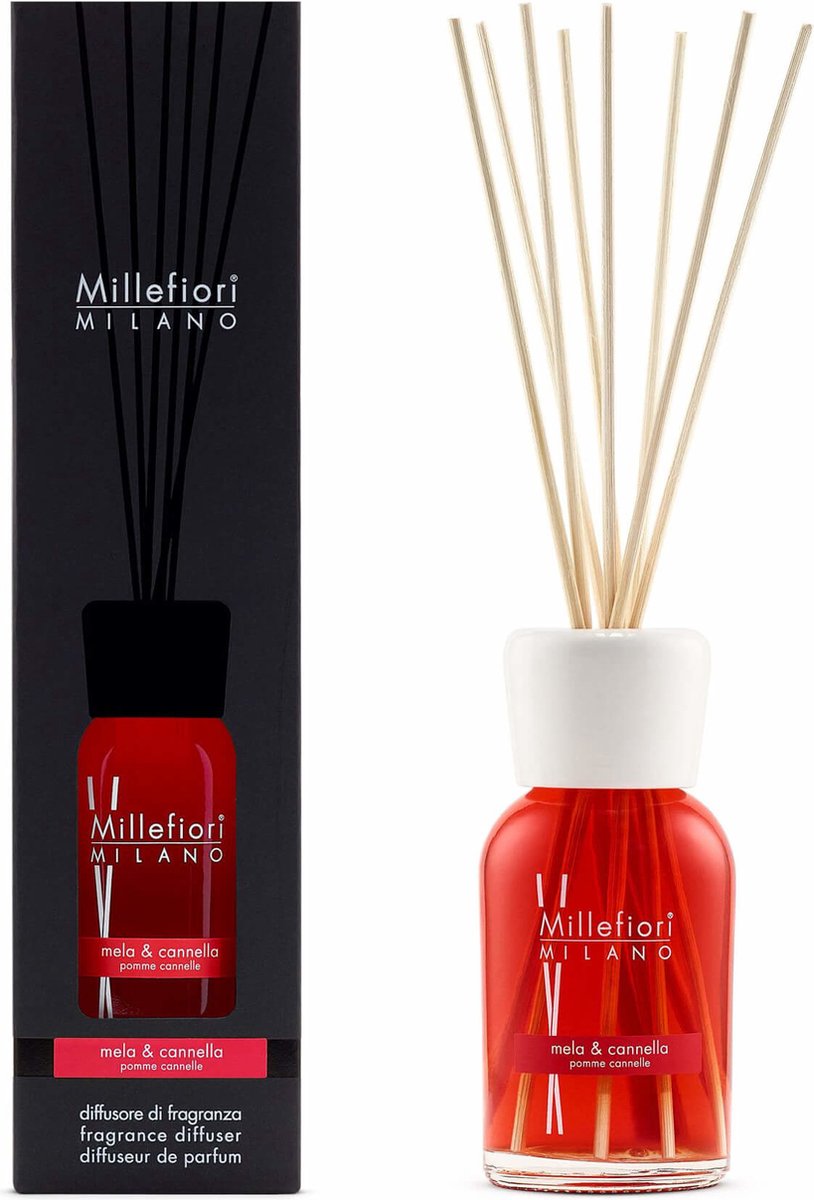 Millefiori Milano Geurstokjes 250 ml - Mela & Cannella