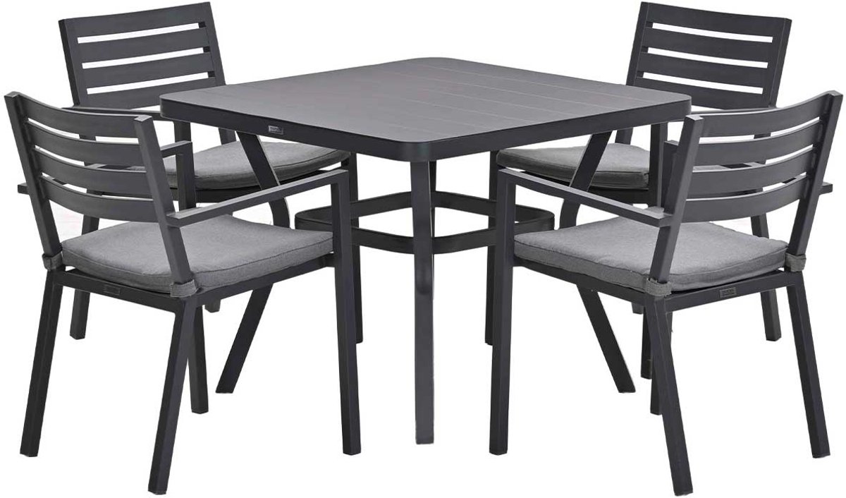 Tuinset met Mina tuintafel 90x90 cm van Garden Impressions.