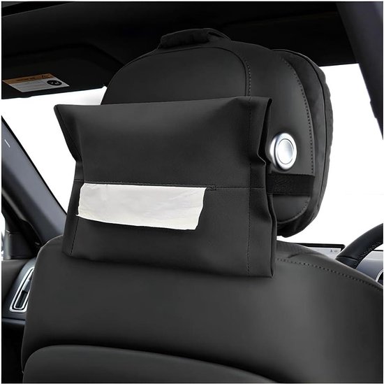FGXY Auto Vizier Weefsel Houder Lederen Vizier Servethouder Weefsel Houder Voor Auto Vizier Auto Vizier Masker Doos Auto Opknoping Papieren Handdoek Houder Auto Tissue Doos (Zwart