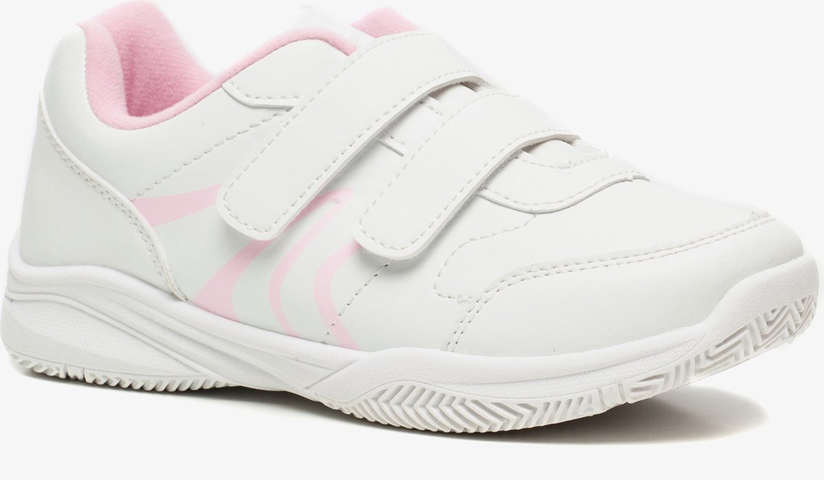 Chicane kinder gymschoenen klittenband wit roze - Maat 34