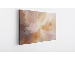 Saammp Canvas Schilderij - Minimalistisch - Beige - Abstracte wanddecoratie - 40x30 - Foto op canvas - Wanddecoratie - Muurdecoratie Woonkamer - Kantoor Decoratie