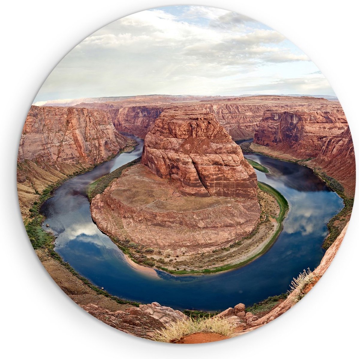 Saammp Forex Muurcirkel - Grand Canyon - Herfst - Landschap - Natuur - Ø 40 - Wandcirkel - Wanddecoratie Cirkel - Muurdecoratie Woonkamer - Slaapkamer decoratie - Rond Schilderij