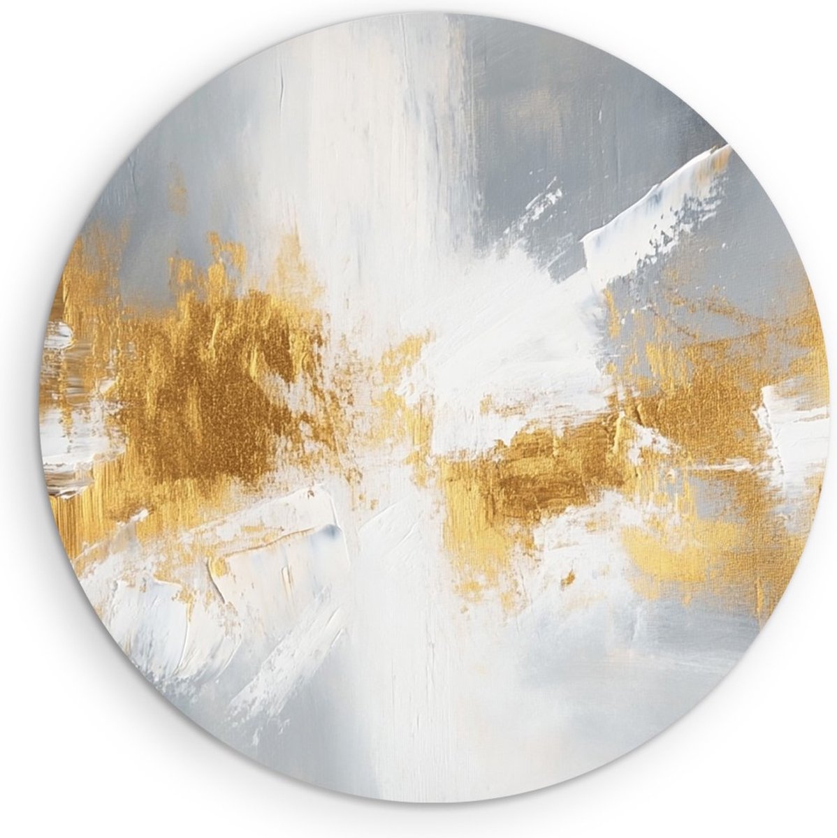 Saammp Muurcirkel Hout - zwart goude kunst - Abstract kunstwerk - Ø 40 - Wandcirkel - Wanddecoratie Cirkel - Muurdecoratie Woonkamer - Slaapkamer decoratie - Rond Schilderij