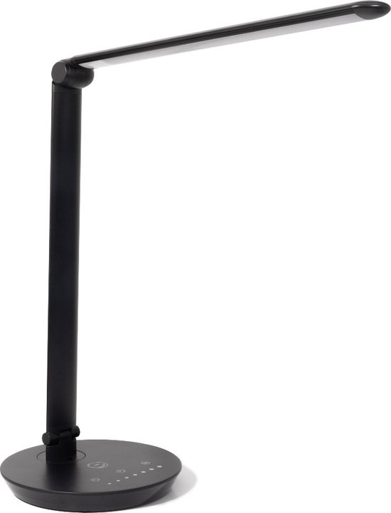 Lampe de bureau SBR Flex - LED - Recharge USB - Minuterie - Dimmable - Lumière Wit et chaude - Zwart