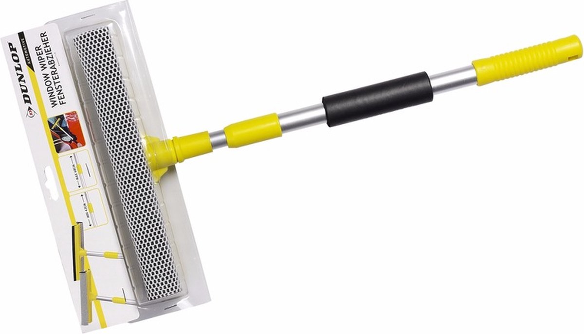 Dunlop Telescopische raamreinigingsborstel met waterafstel - 68 cm, geel