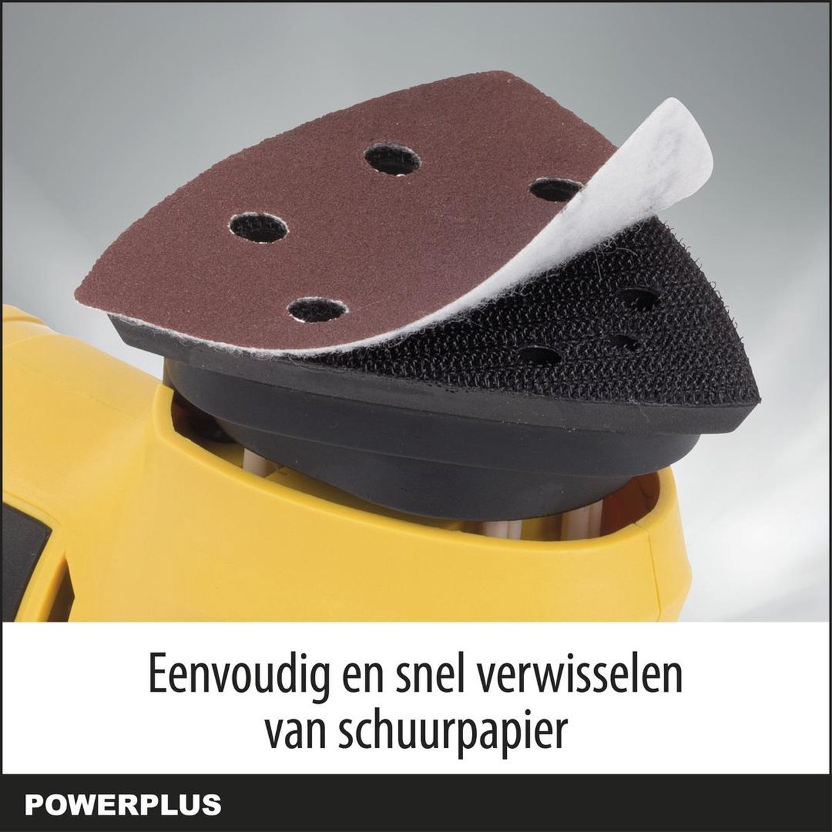 Powerplus delta schuurmachine POWX0490 - 300 W driehoekschuurmachine - met 3 driehoekige schuurbladen, stofzuigeraansluiting – foto 4