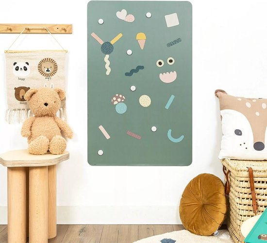 FERFLEX - Rechthoekige magneet bord - Smaragd Groen - Maat M - Magnetische puzzels - Flexibel magnetisch bord - Gekleurde coatings - magneetsticker - magneetbord kinderkamer - magneetbord speelgoed - memobord