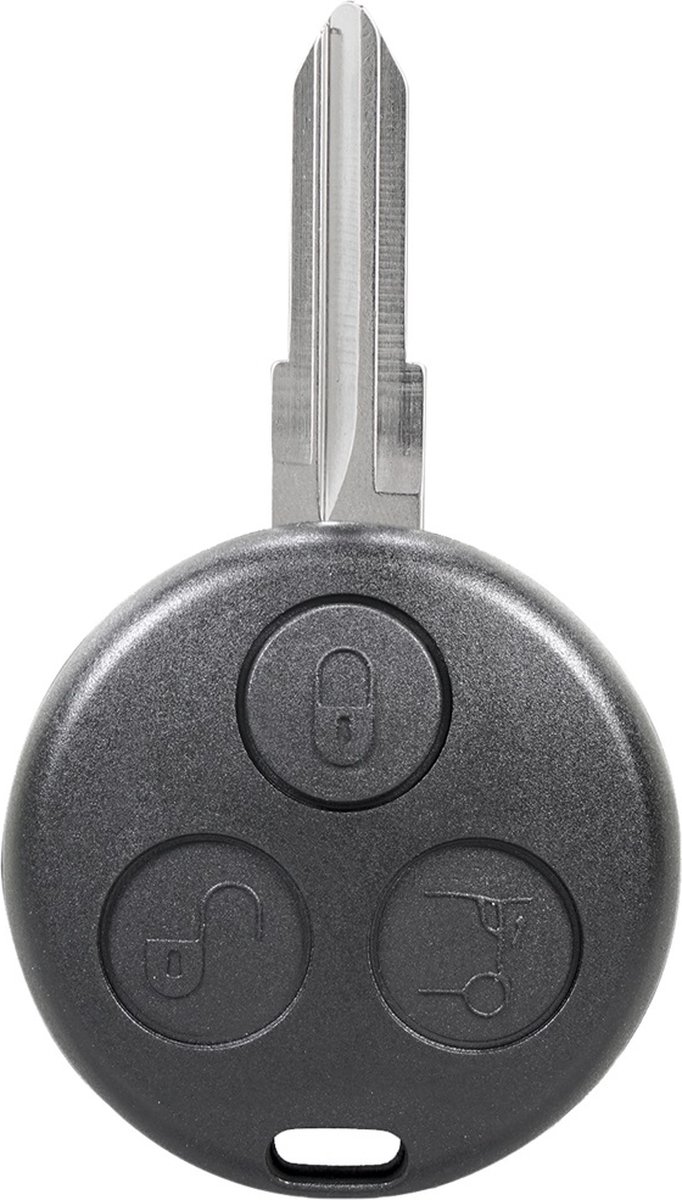 TLVX Sterke Autosleutel Behuizing Geschikt voor Mercedes / Smart / Smart Fortwo / Smart Forfour / Smart Roadster / Inclusief blanco sleutelbaard / Ter vervanging van Originele Sleutel behuizing / afstandsbediening Auto / 3 knops / 3 knoppen / 1 stuks