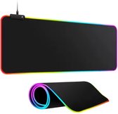 Gaming Muismat XXL - RGB LED Verlichting - 120x60cm - Anti-Slip - Bureau onderlegger