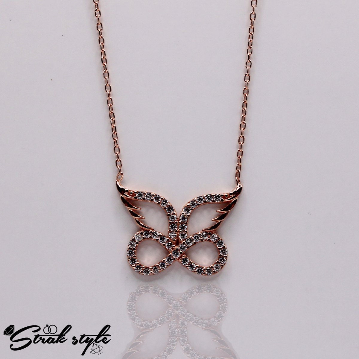 925 Sterling Zilveren Ketting met Vlinder – Luxe Dames Ketting – Anti-Aanslag – Perfect Cadeau voor Vrouwen