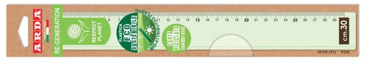 ARDA RE30 lineaal Bureauliniaal 300 mm Groen, Transparant