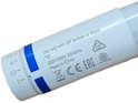 Philips LED buis met markeringen voor lengte en logo's.