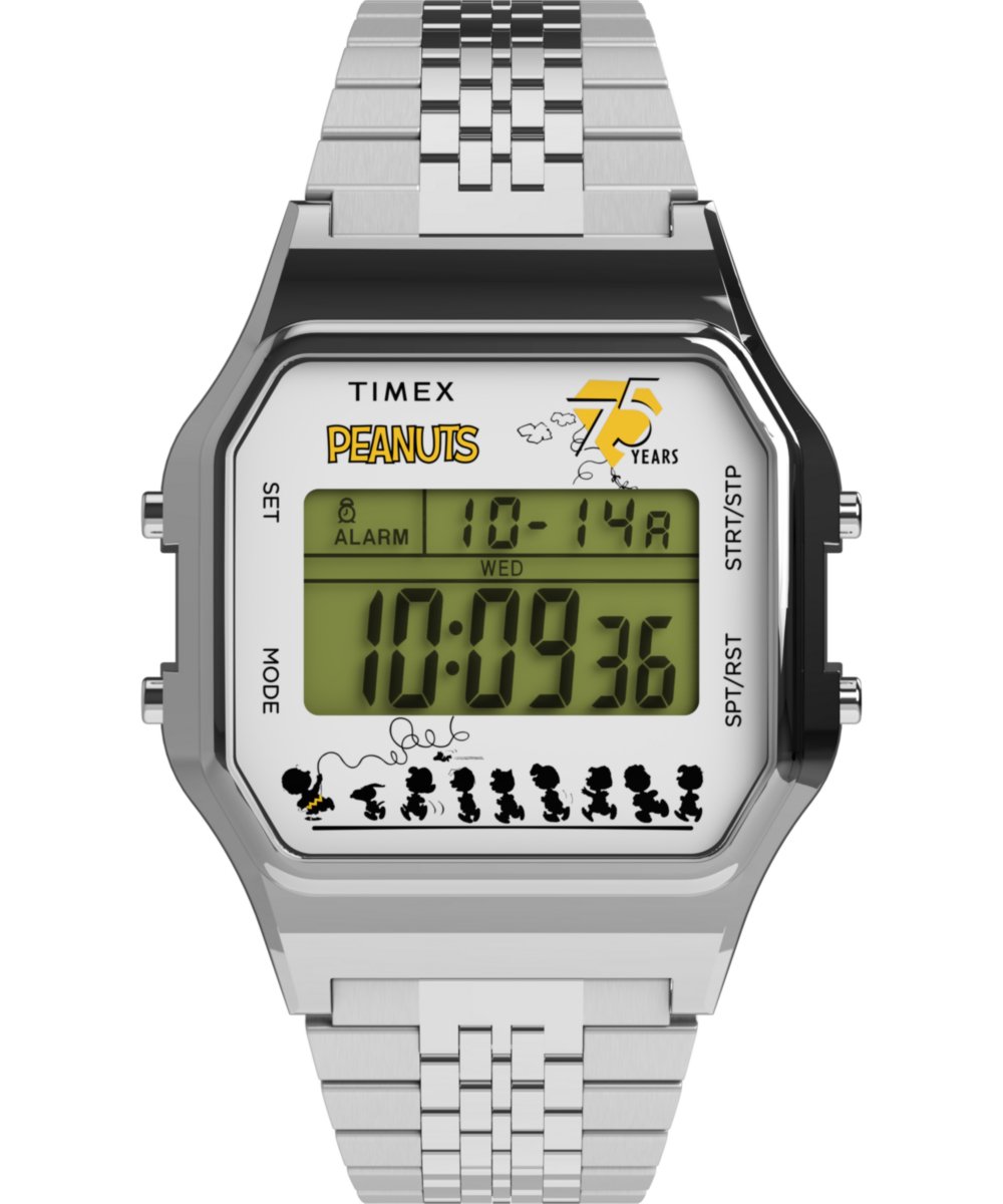 Timex Peanuts Timex 80 TW2Y20000 Horloge - Staal - Zilverkleurig - Ø 34 mm