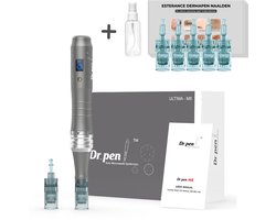 Originele Dr.Pen Ultima M8 - Draadloze Dermapen - Digitale Snelheidweergave - Microneedling - Huidverzorging - incl. 5x 16 pin naalden (merk esterance) & Sprayflesje 50 ml voor desinfectie
