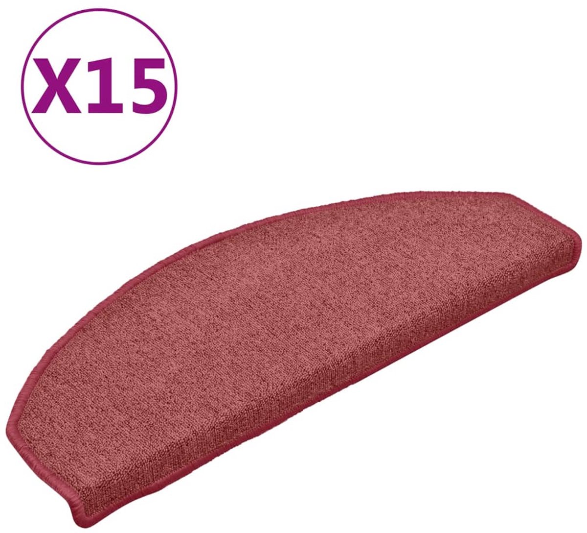 vidaXL Trapmatten 15 st 56x17x3 cm Bruin Halfrond