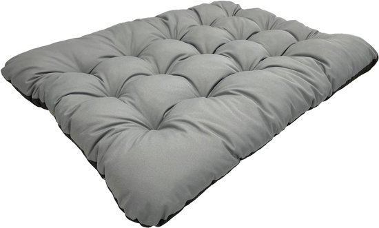 Hondenbed PRESTIGE kussen 100x70 cm houtdicht grijs