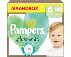 Pampers Harmonie Luiers Maat 6 Maandbox - 144 Luiers - 13kg+