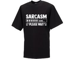 SARCASM LOADING PLEASE WAIT Bedrukte tshirt maat large
