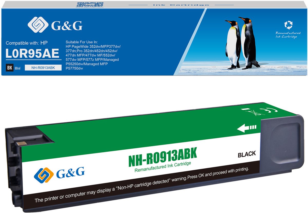 G&G 913 XL Inktcartridge Geschikt voor HP 913A -Zwart - Hoge Capaciteit