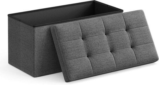 Songmics Bankbank Met Opbergbox En Voetensteun, Draagvermogen 300 Kg