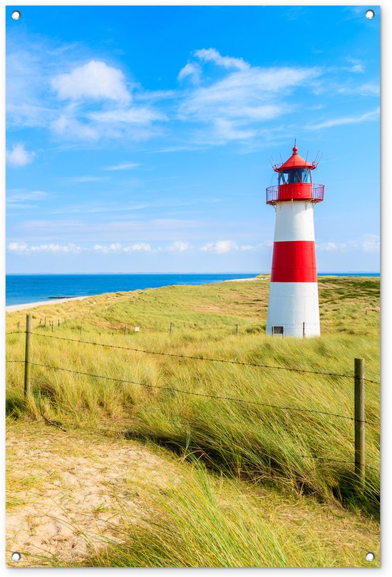 MuchoWow© Tuinposter Groot 120x80 cm XXL Balkon Tuindecoratie Poster Garden Outdoor Posters Tuin Decoratie Buiten - Tuinposters Voor Buiten - Duin - Strand - Doorkijk - Zomer