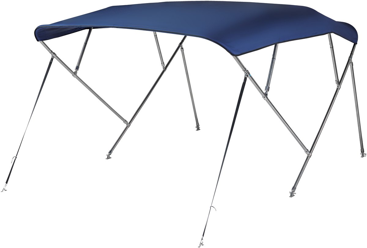 NALUX RVS Biminitop 4 bogen - Hoogte 137 cm -Breedte 185-198 cm