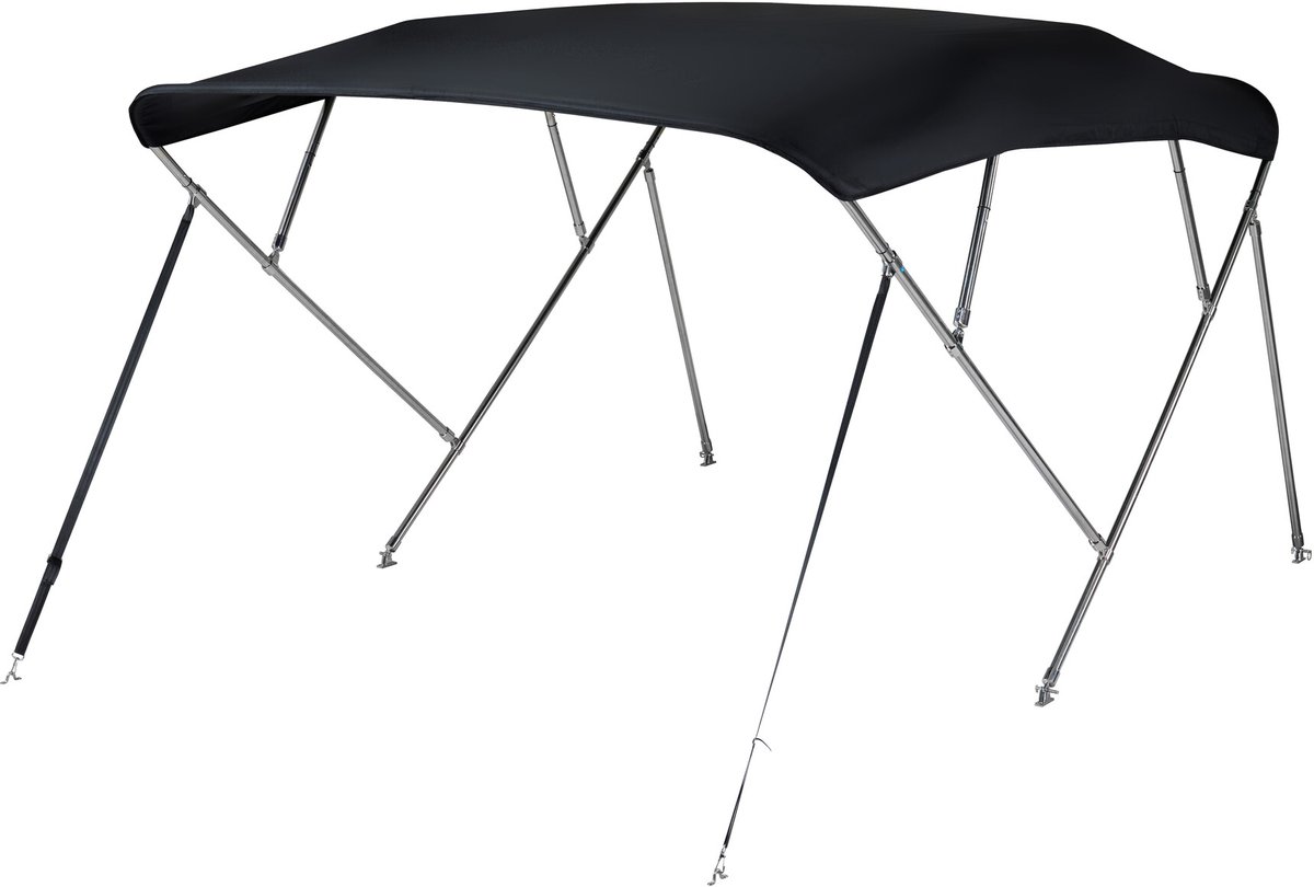 NALUX RVS Biminitop 4 bogen - Hoogte 137 cm -Breedte 215-228 cm