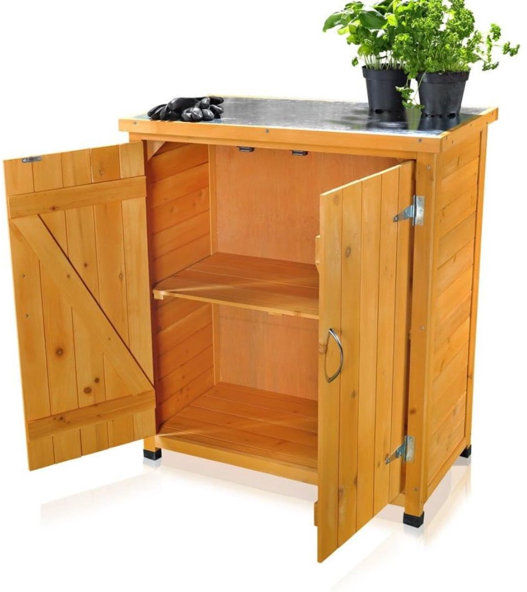 VELTRR® Tuinkast Hout - Tuinkist - Tuinkasten voor Buiten - Tuinberging