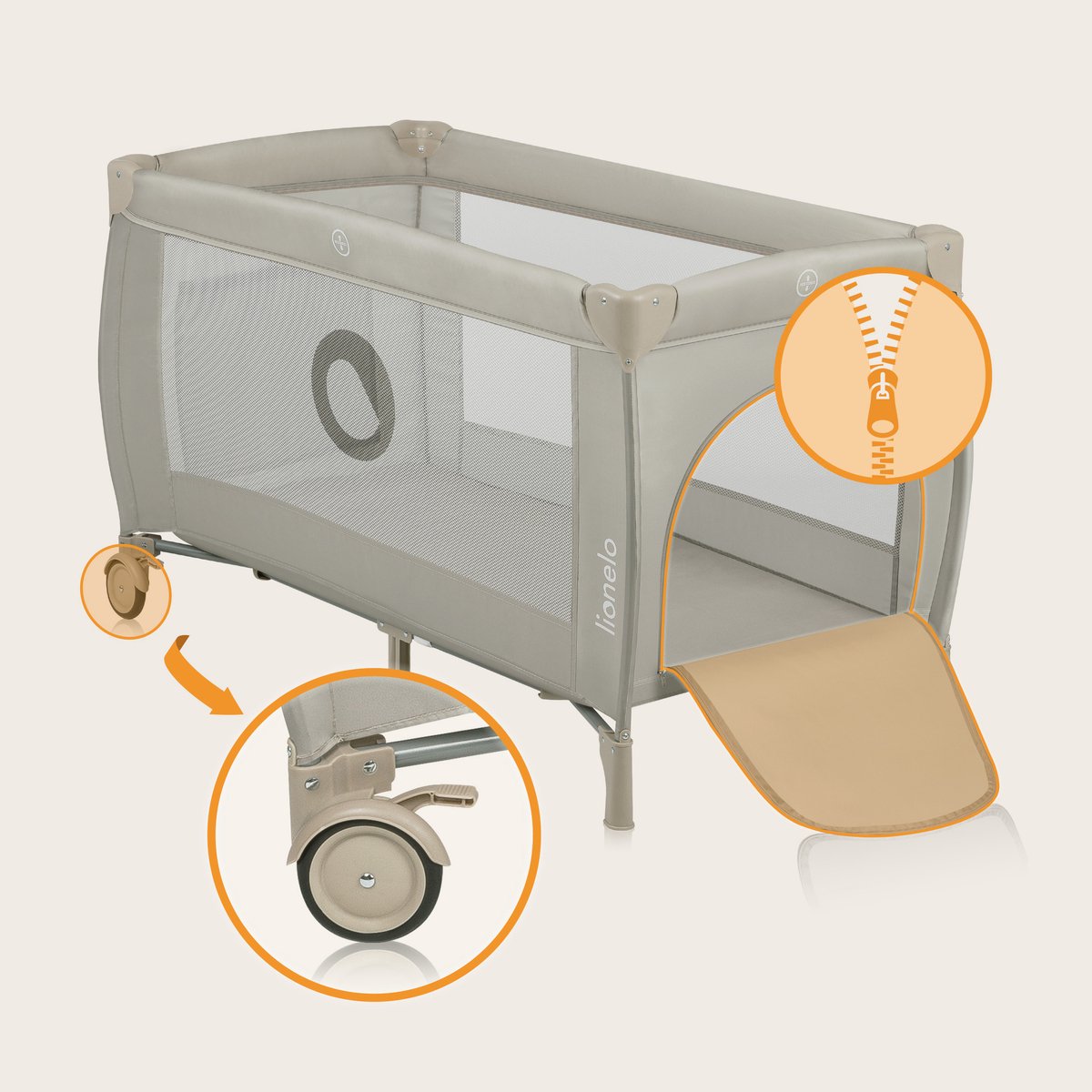 Lionelo Lionelo Stefi Plus Campingbedje - afbeelding 4