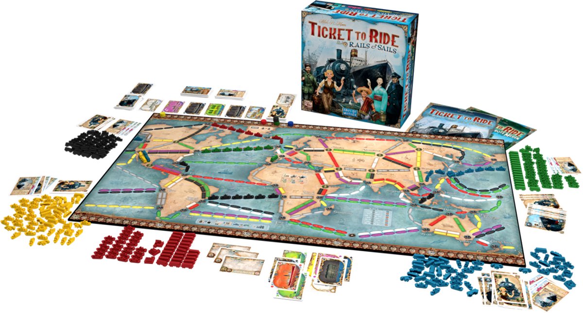 Ticket to Ride Rails & Sales - Nederlandstalig Bordspel - Trein & Scheepvaart — afbeelding 11