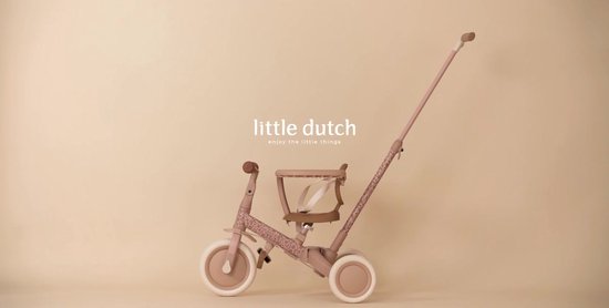 Little Dutch - 4 in 1 Driewieler Met Duwstang - Sunny flower