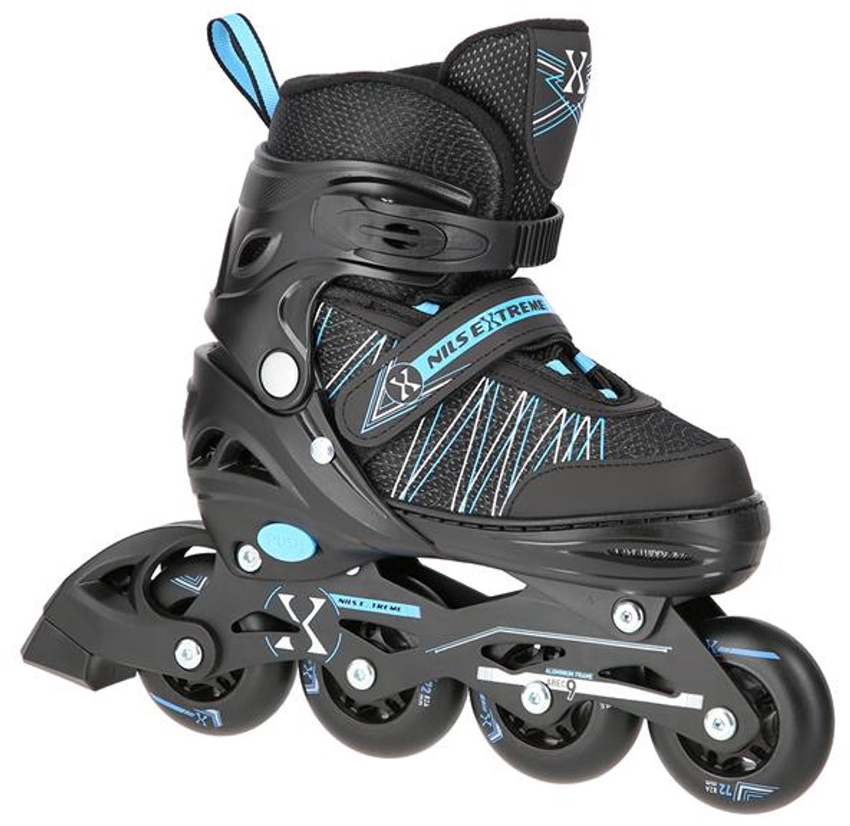 Nils Extreme NH11912 2in1 Schaatsen en Rolschaatsen – Verstelbaar Zwart