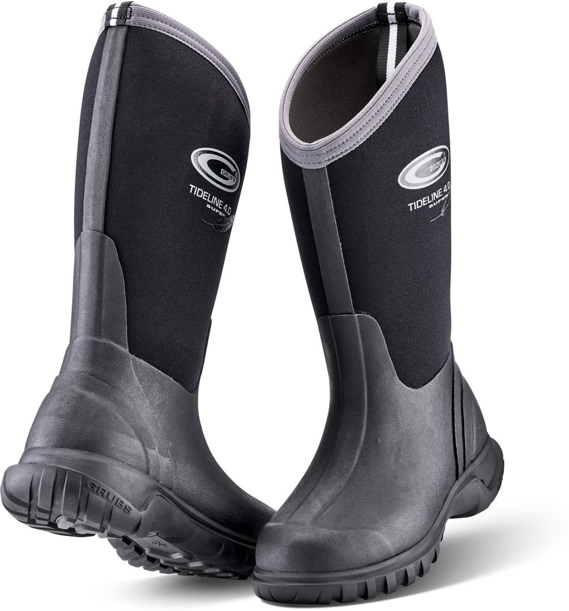 Grubs damesrubberlaarzen Tideline Wellies Zwart-37