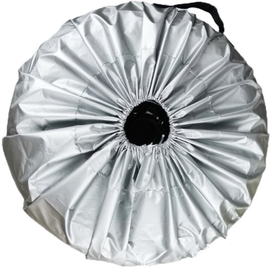 bssmmai Bandenafdekking, bandenhoes voor 4 banden, bandentas met trekkoord en een ritssluiting (210D Oxford-stof), regenbestendig, zonbestendig en stofdicht ( 85 cm x H 120 cm