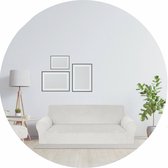 Hilvard - Bankhoes 4 zitsbanken - (230 - 275 cm) - Ivoor - Velvet - Stretch - Bankbeschermer - Meubelhoes - Tegen beschadigingen en vlekken - Zetelhoes - Zetelovertrek
