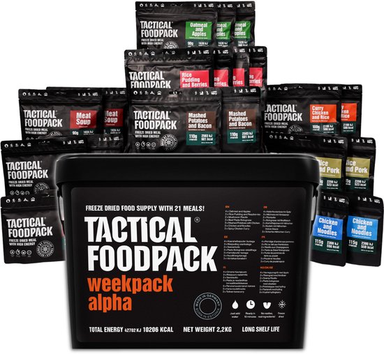 Noodrantsoen Voedselbox (21 Maaltijden / 8 jaar Houdbaar) | 7 Dagen houdbare voeding