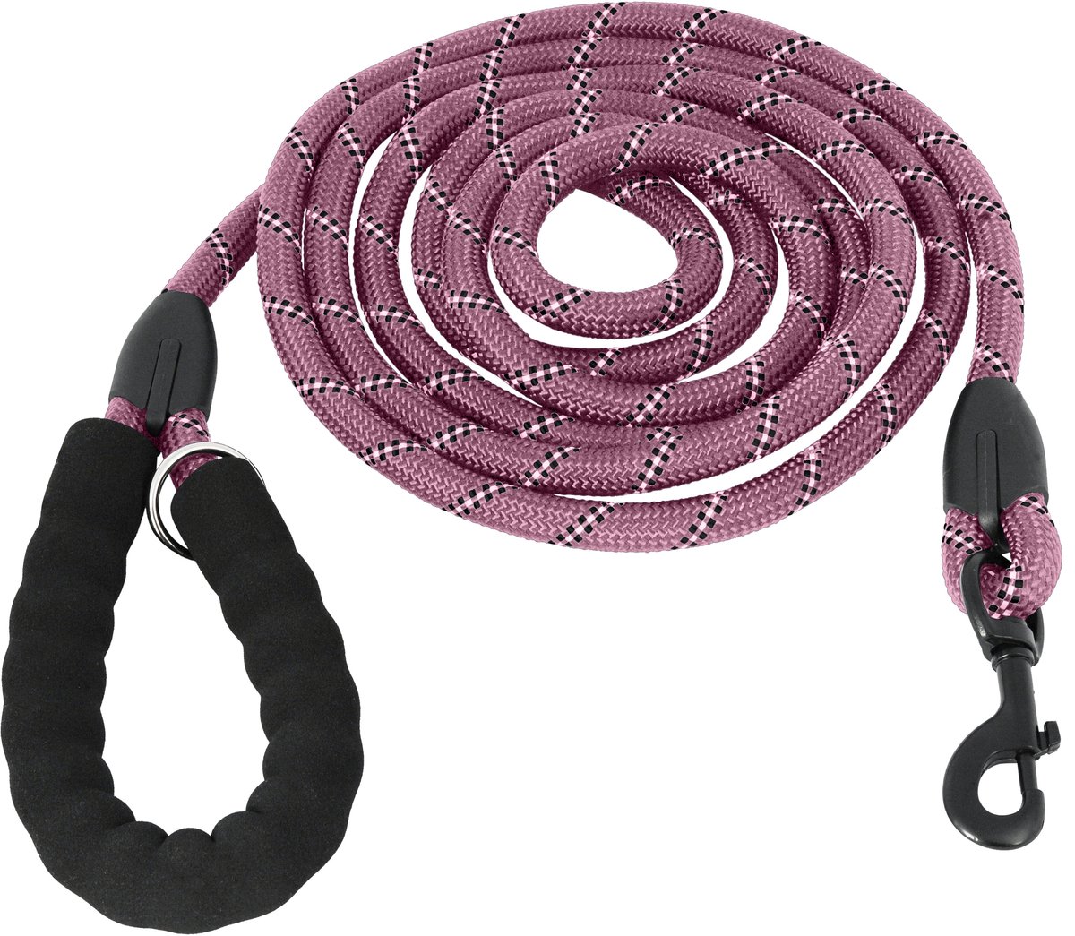 KCMultisupplies Hondenriem 3 Meter - Reflecterende Hondenlijn - Met Gevoerd Handvat - Geschikt voor Grote en Kleine Honden - Nylon Looplijn