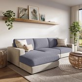 FancySofas Bankhoes Urban - Zitkussenhoes - Machinewasbaar & Stretchy - Bankhoezen voor Hoekbank - Hondendeken bank - Hondenkleed - Bankbeschermer - Zetelhoes - Zetelovertrek - Sofa Cover - 30 Dagen Risicoloos Uitproberen - Graphite Grey