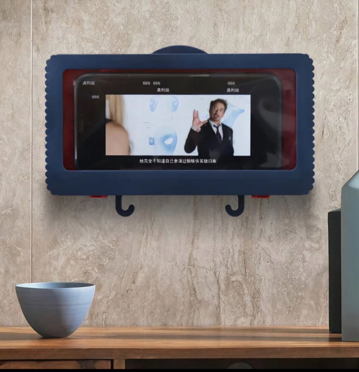 Magic Box - Waterdicht telefoon hoes - Houder - Douche - Keuken - Bad - Blauw
