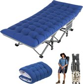 Opvouwbaar Campingbed - Kampeerbed - Vouwbed - Ligbed - Veldbed - Opvouwbaar - Draagbaar - 200KG Capaciteit - Blauwgrijs
