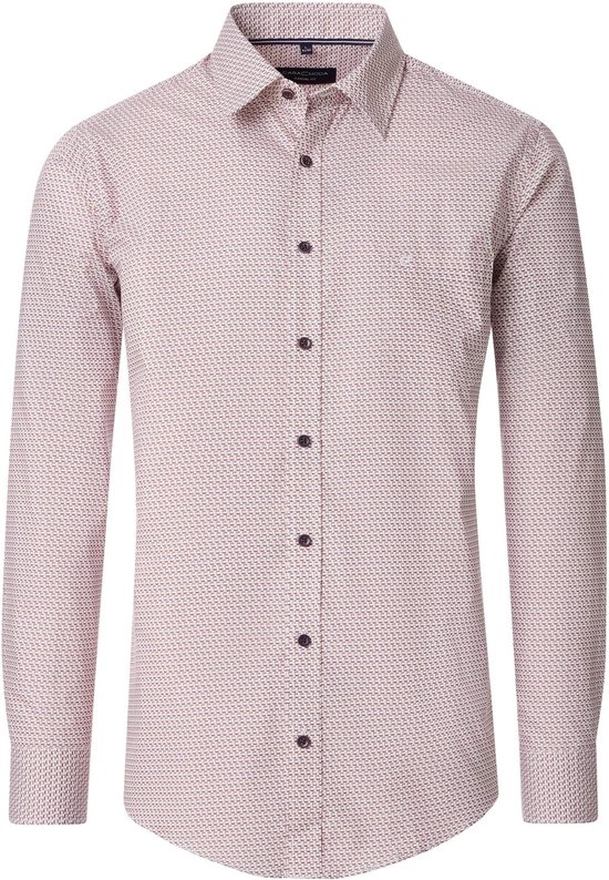 Chemise Casa Moda Squared Circle Rouge - Taille XL - Homme - Chemises décontractées