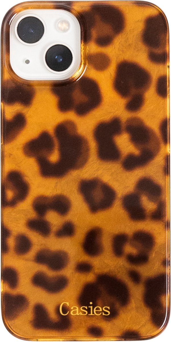 Casies panterprint hoesje geschikt voor Apple iPhone 14 - TPU case - licht