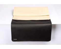 Pavelinni | Tafelloper | Eco-leer | Dubbelzijdig | Vlekbestendig | 45x120 cm | Night/Cream (N11/N13)